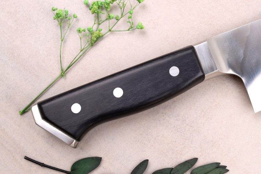 Cuchillo de cocinero japonés Glestain Serie K 36cm con diseño de panal de abeja