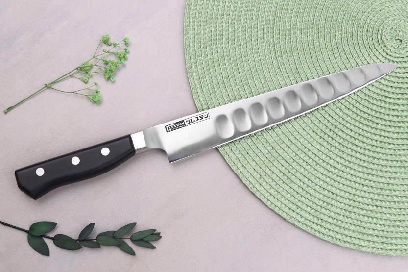 Glestain K-sarjan 21cm sujihiki japanilainen onttokärkinen veitsi