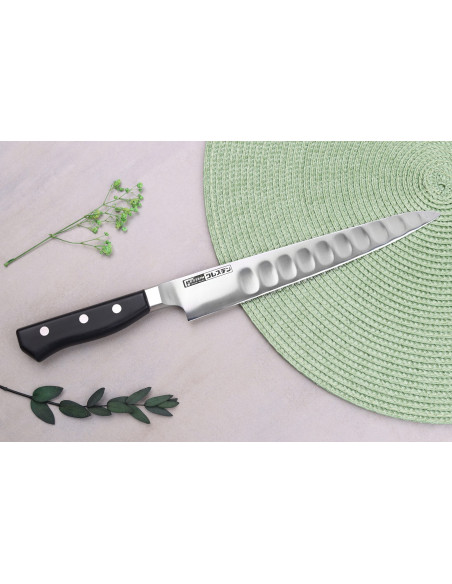Glestain K-sarjan 21cm sujihiki japanilainen onttokärkinen veitsi