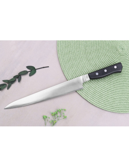 Glestain K Series 21 cm japansk sujihiki-kniv med hult skær
