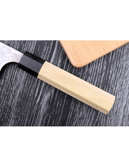 Masakage Shimo 17cm Shirogami cuchillo japonés hecho a mano bunka