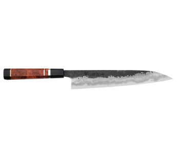 Kisuke Manaka Enn 24 cm japansk sujihikikniv i kvedertre med 3 ringer