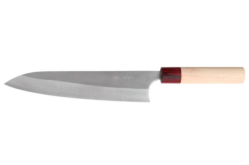 Faca de chef japonesa Masakage Yuki Shirogami 2 de 21 cm feita à mão