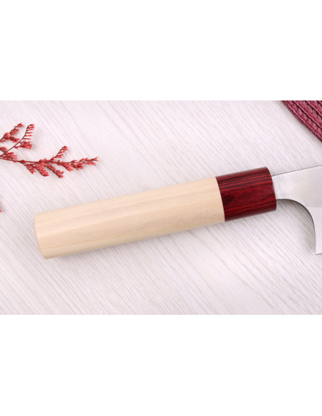 Coltello da cuoco giapponese Masakage Yuki Shirogami 2 21 cm fatto a mano