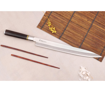 Cuchillo Yanagiba Sayuto 30cm Mango Ébano 7Cr 2