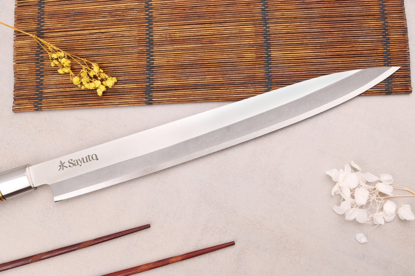 Coltello Sayuto 30cm Yanagiba Manico in ebano 7Cr