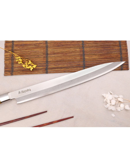 Sayuto 30cm yanagibakniv Ebenholts 7Cr ebenholtshandtag