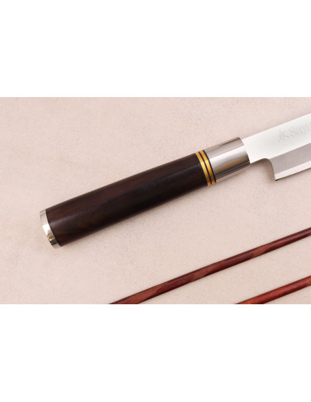 Cuchillo Yanagiba Sayuto 30cm Mango Ébano 7Cr