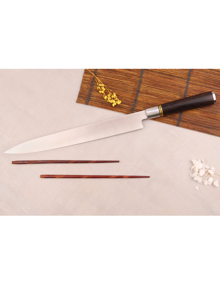 Cuchillo Yanagiba Sayuto 30cm Mango Ébano 7Cr