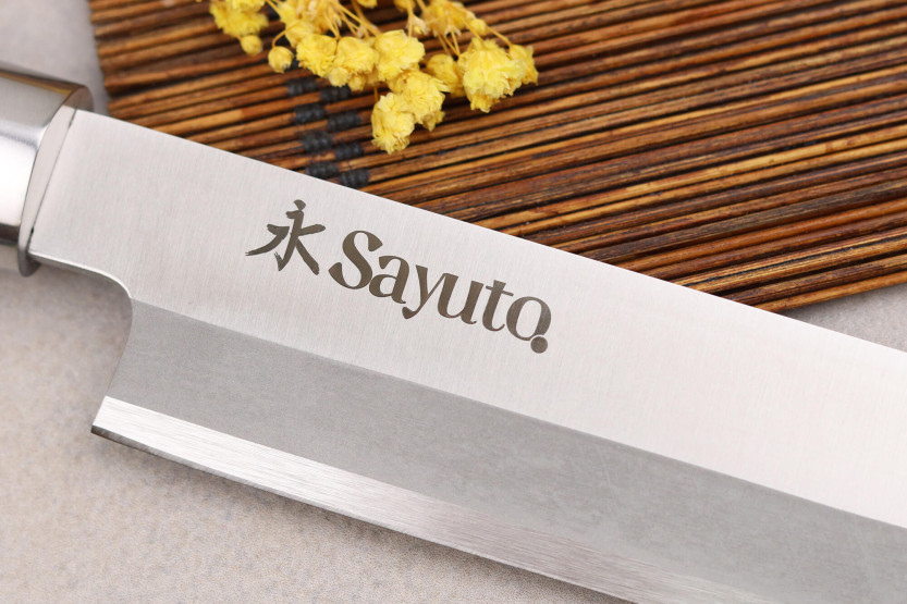 Sayuto 30cm yanagiba mes Ebbenhout 7Cr ebbenhout handvat