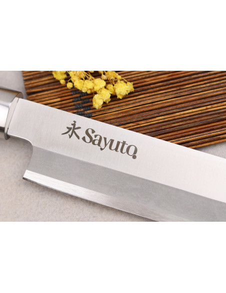 Sayuto 30 cm yanagibakniv Ebony 7Cr ibenholtskaft