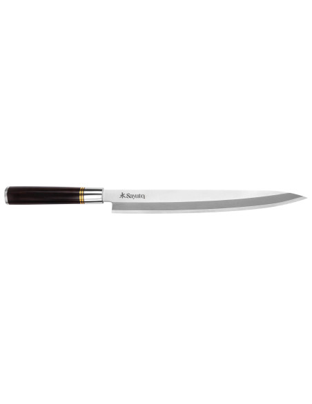 Sayuto 27 cm yanagibakniv Ebony 7Cr ibenholt håndtag