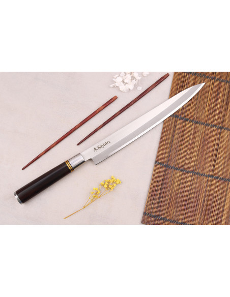 Sayuto 27cm yanagibakniv Ebenholts 7Cr ebenholtshandtag