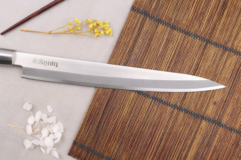 Sayuto 27cm yanagiba veitsi Ebony 7Cr ebony kahva