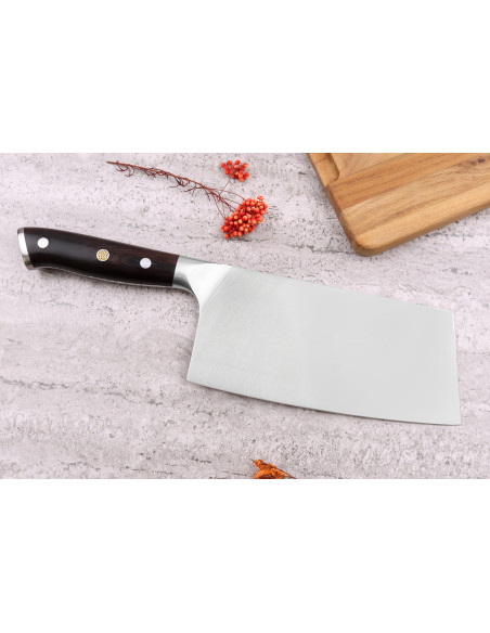 Chinesisches Kochmesser Fukito Ebenholz X50 17,5cm