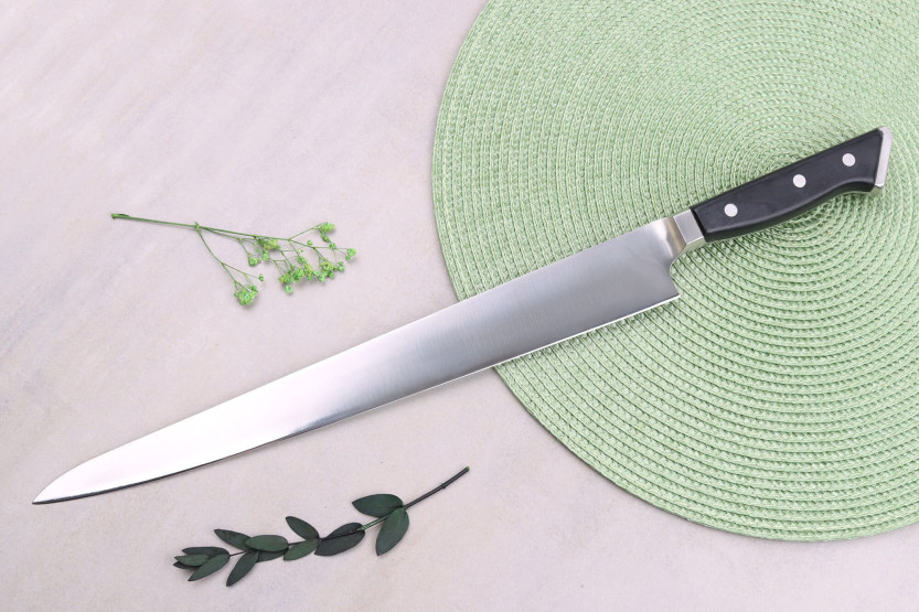 Japanisches Sujihiki-Messer mit Wabenschliff Glestain K Series 33cm