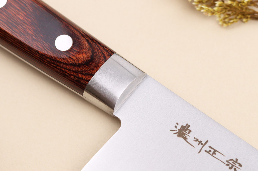 Pakkawood VG10 Satake Marrón 17cm Cuchillo santoku japonés San Mai
