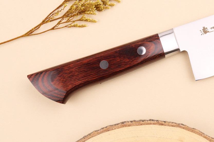 Pakkawood VG10 Satake Brown 17 cm Coltello santoku giapponese San Mai