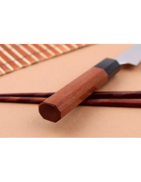 Japanisches Kiritsuke Officemesser handgefertigt Shibata Koutetsu R2 8cm