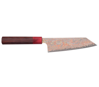 Couteau bunka 16 cm japansk håndverk Takeshi Saji VG10 Rainbow Nashiji