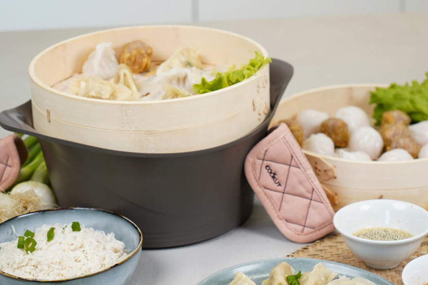Par de pegadores de panela em algodão Cookut para l'Incroyable Cocotte personalizar