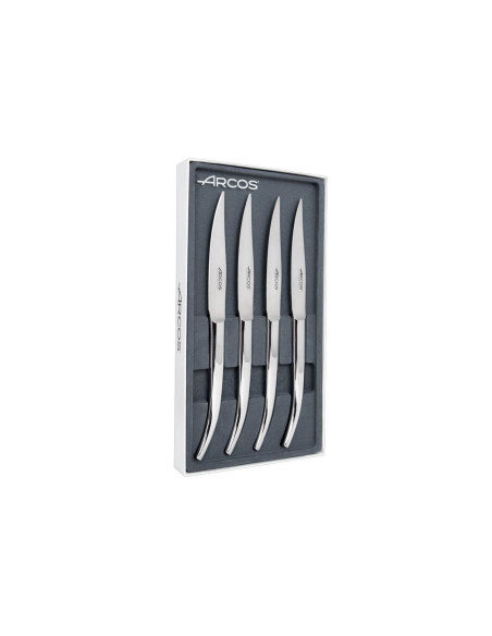 Set of 4 Arcos The Origin steak knives in stainless steel with smooth 11cm blade
