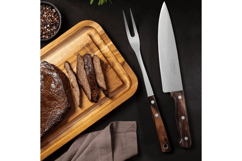 Tramontina Technobois stainless steel cutting fork 33cm