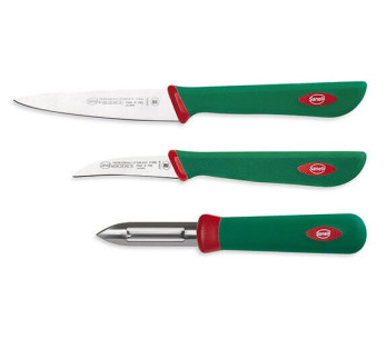 SANELLI Premana mykt etui med 3 kniver og grønnsaksredskaper 2