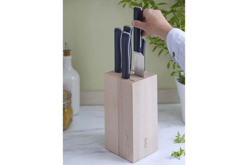 Opinel Intempora bokträblock 5 köksknivar