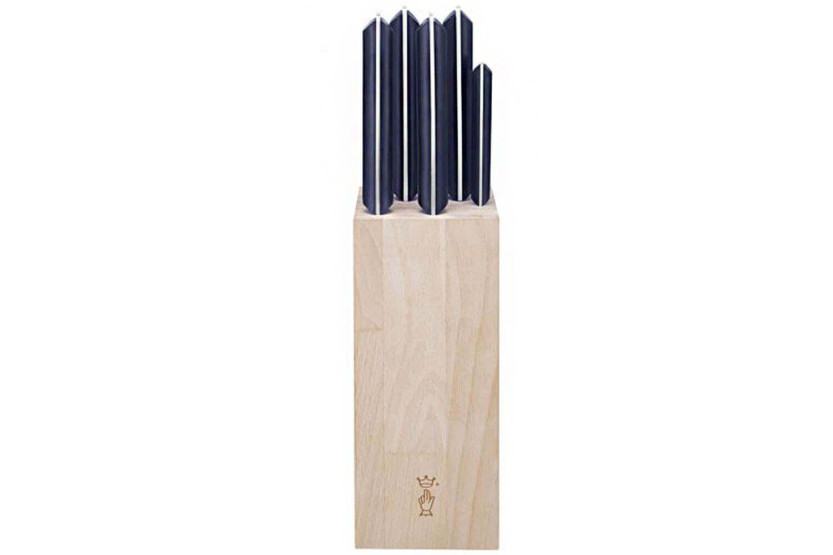 Opinel Intempora bokträblock 5 köksknivar