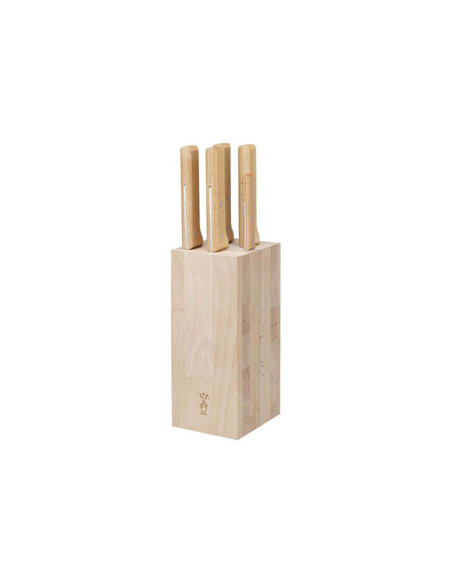 Opinel Parallèle 5-kniv block i bokträ