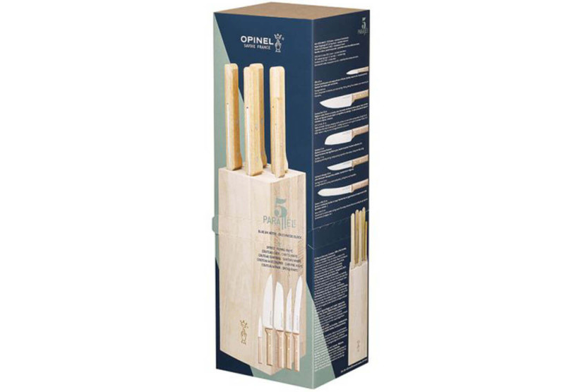 Block Buchenholz 5 Messer Küche Opinel Parallele