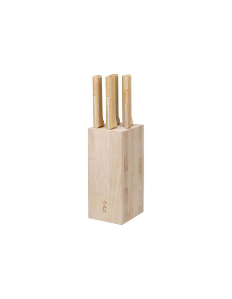 Blocco di 5 coltelli da cucina Opinel Parallèle per carni speciali in legno di faggio