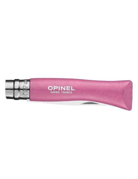Mon Premier Opinel foldekniv n°07 8 cm blad fuchsia hornbjælkehåndtag