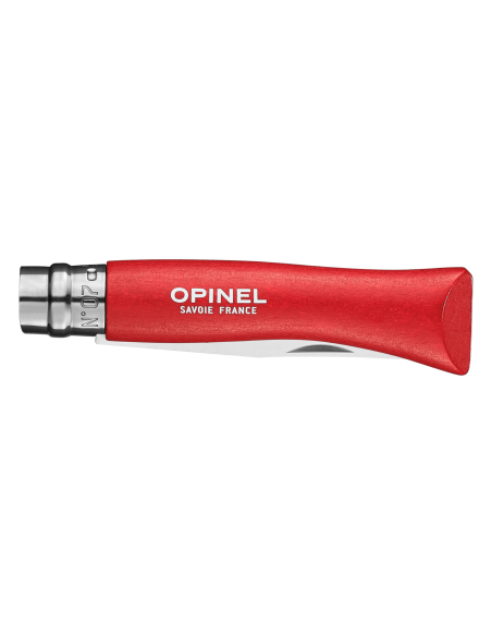 Mon Premier Opinel vouwmes n°07 8cm lemmet rood haagbeuk handvat