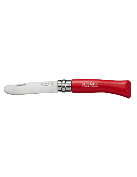 Mon Premier Opinel foldekniv n°07 8 cm blad rød avnbøg håndtag