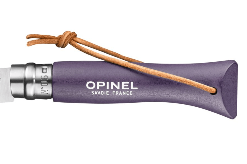 Navaja Opinel Baroudeur Colorama n°06 7cm hoja mango carpe gris violeta