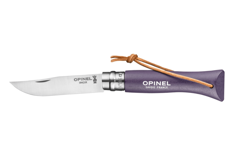 Opinel Baroudeur Colorama vouwmes n°06 7cm lemmet grijsviolet hoornbeuk handvat