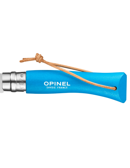 Opinel Baroudeur Colorama canivete n°07 8cm de lâmina cabo de chifre azul ciano