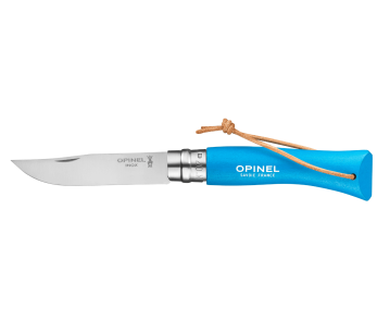 Navaja Opinel Baroudeur Colorama n°07 8cm hoja cian mango cuerno azul