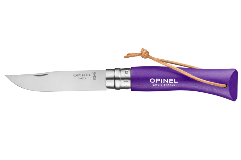 Opinel Baroudeur Colorama folding knife n°07 8cm blade violet horn handle