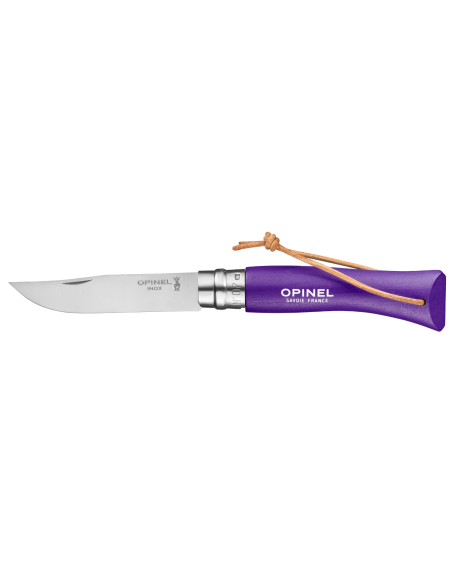 Opinel Baroudeur Colorama taittoveitsi n°07 8cm terä violetti sarvi kahva