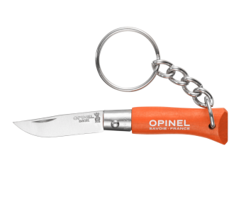 Klappmesser Opinel Schlüsselanhänger Colorama n°02 Klinge 3,5cm Griff Charme orange