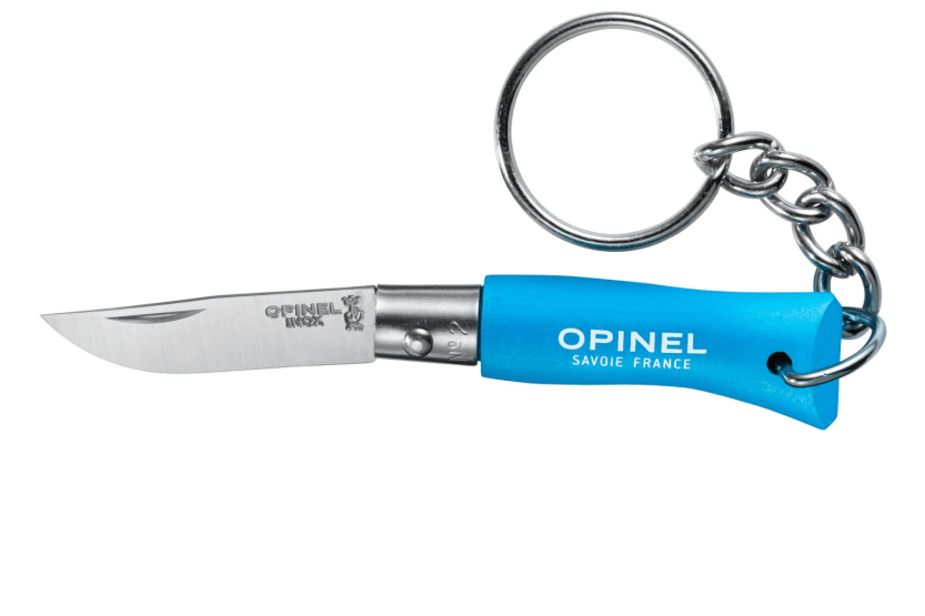 Opinel fällkniv Colorama nyckelring n°02 3,5cm blad cyan charm handtag