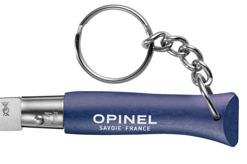 Opinel folding knife Colorama keyring n°04 5cm blade dark blue horn handle