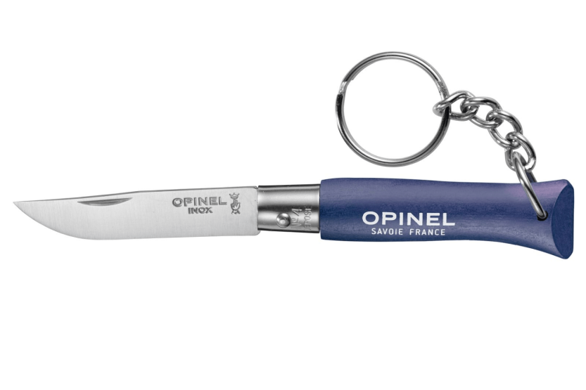 Navaja Opinel Colorama llavero n°04 5cm hoja azul oscuro mango cuerno