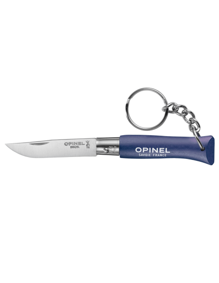 Opinel folding knife Colorama keyring n°04 5cm blade dark blue horn handle