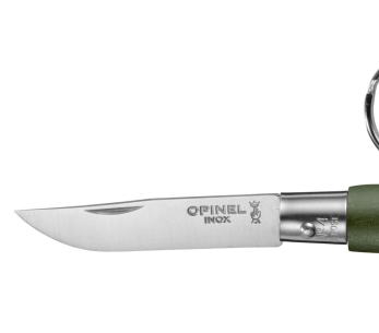 Canivete Opinel Tradition Inox Porta-chaves n°04 Lâmina de 5cm Cabo de chifre cáqui 2