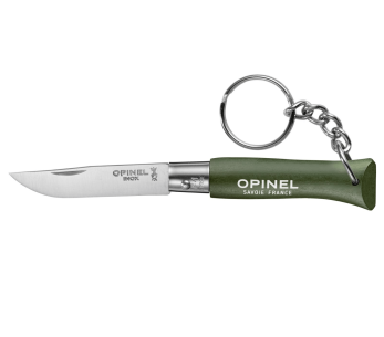 Opinel Tradition Inox foldekniv Nøkkelring n°04 5cm blad Khaki hornhåndtak