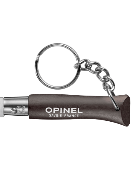 Opinel folding knife Colorama keyring n°04 5cm blade black brown horn handle